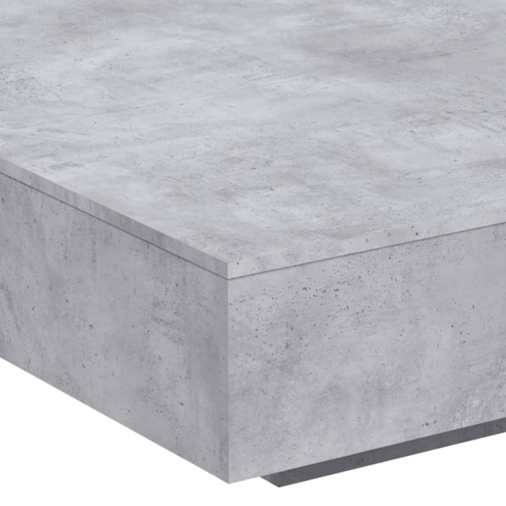 vidaXL Mesa de centro madera de ingeniería gris hormigón 100x100x31 cm