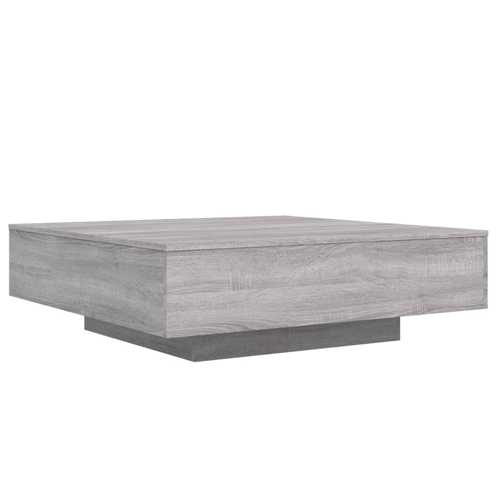 vidaXL Mesa de centro madera de ingeniería gris Sonoma 100x100x31 cm