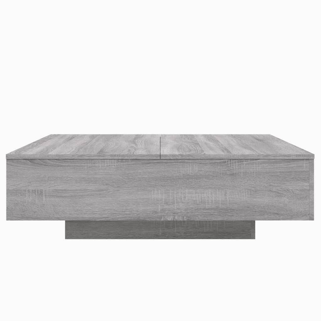 vidaXL Mesa de centro madera de ingeniería gris Sonoma 100x100x31 cm