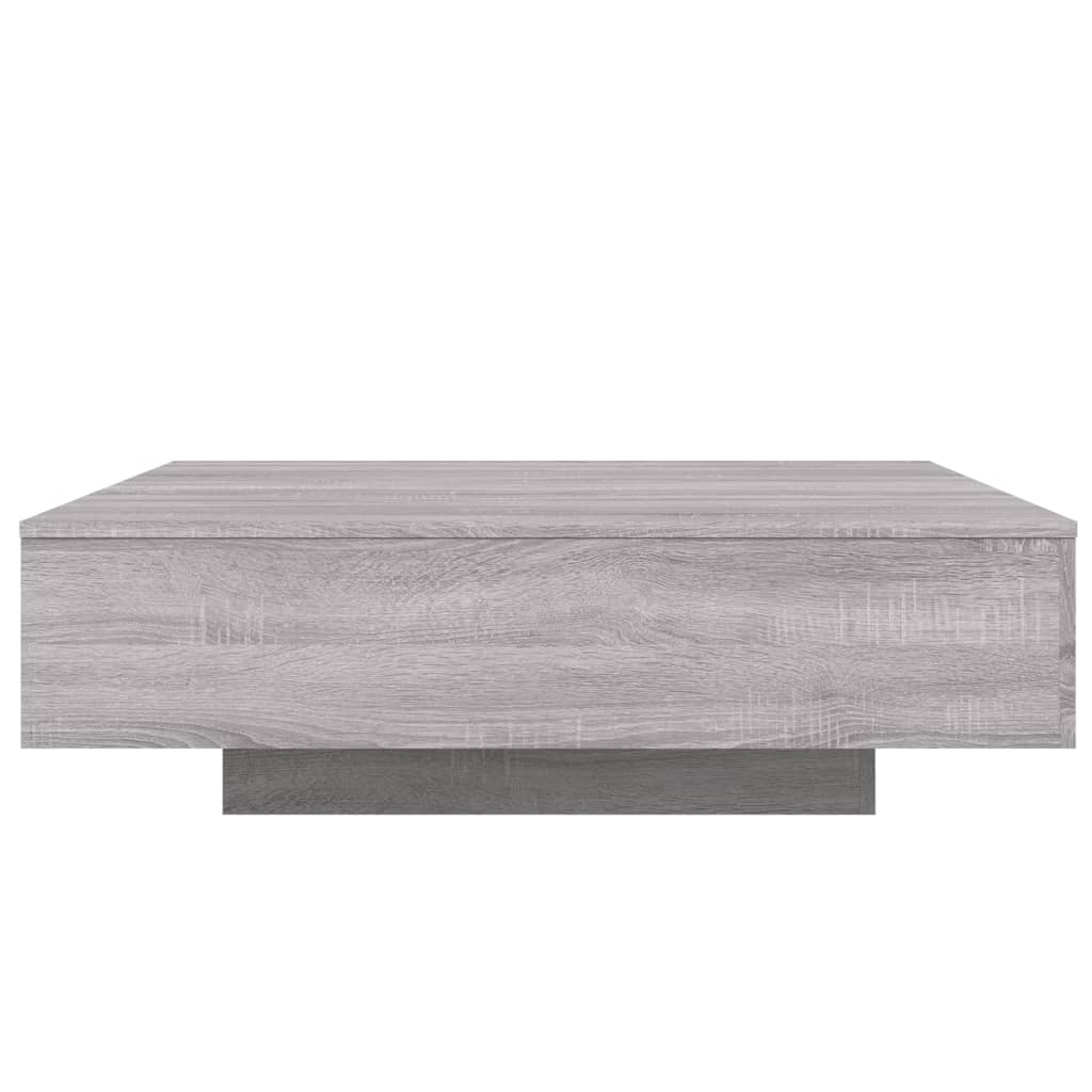 vidaXL Mesa de centro madera de ingeniería gris Sonoma 100x100x31 cm