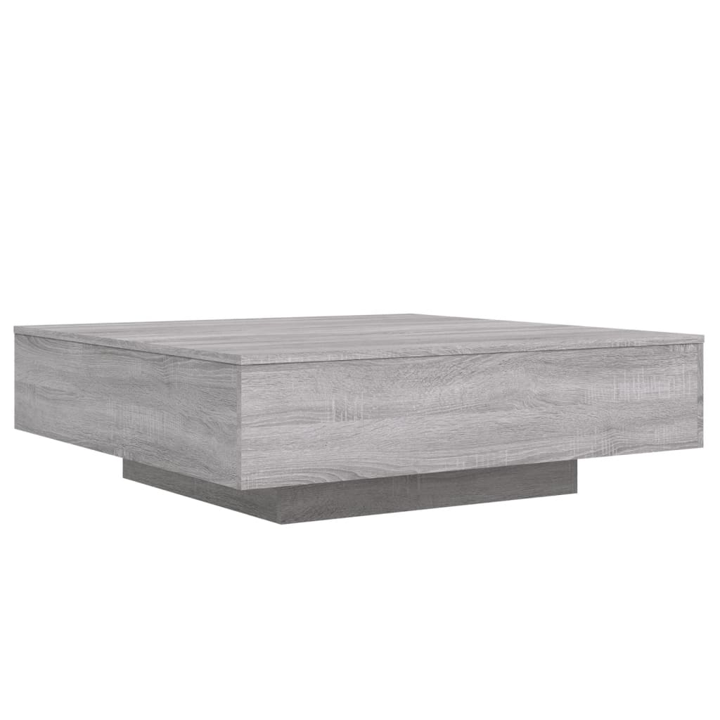 vidaXL Mesa de centro madera de ingeniería gris Sonoma 100x100x31 cm