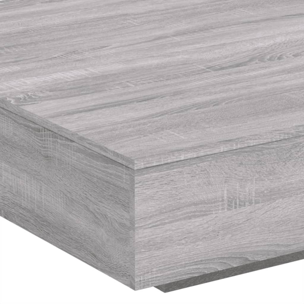 vidaXL Mesa de centro madera de ingeniería gris Sonoma 100x100x31 cm