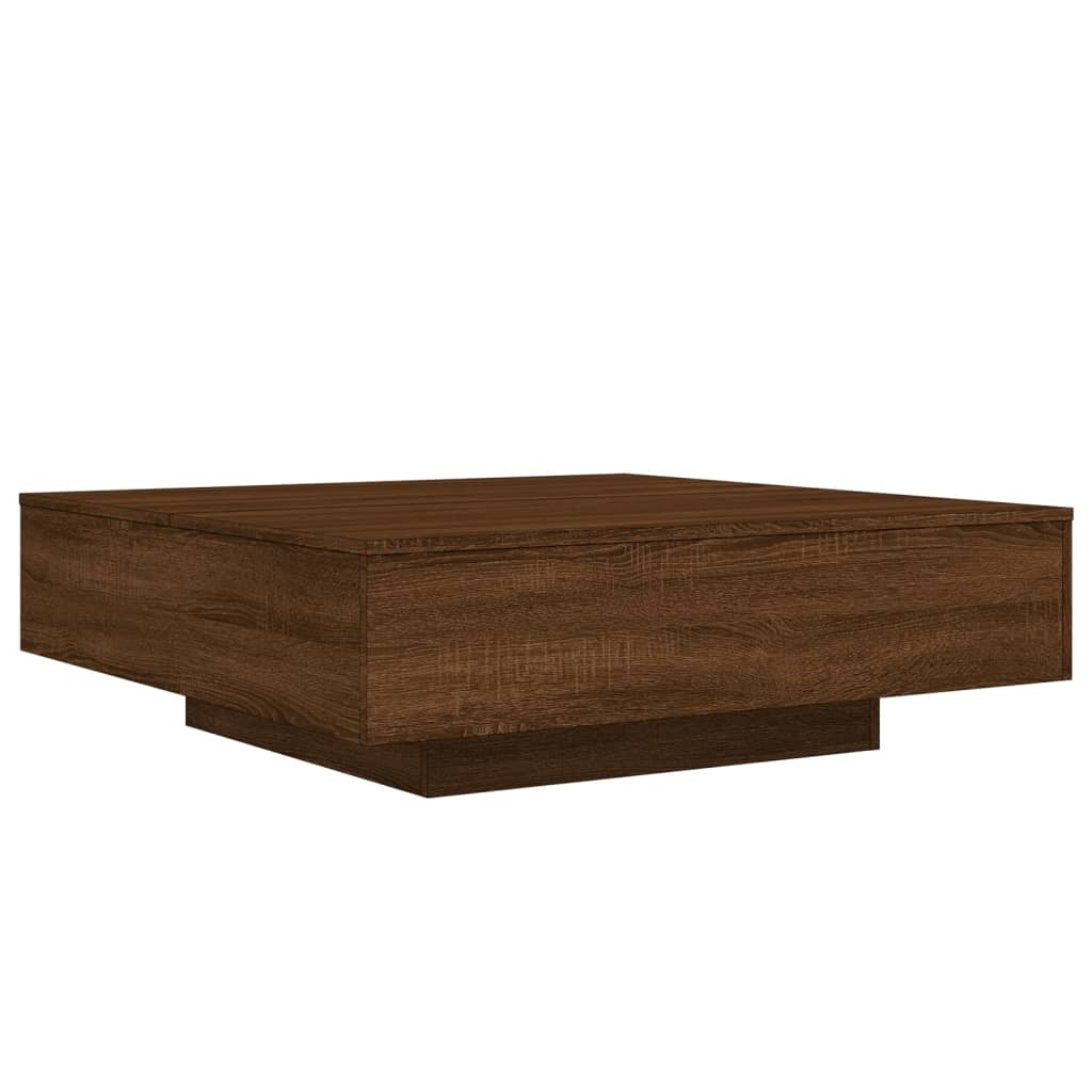 vidaXL Mesa de centro madera de ingeniería roble marrón 100x100x31 cm