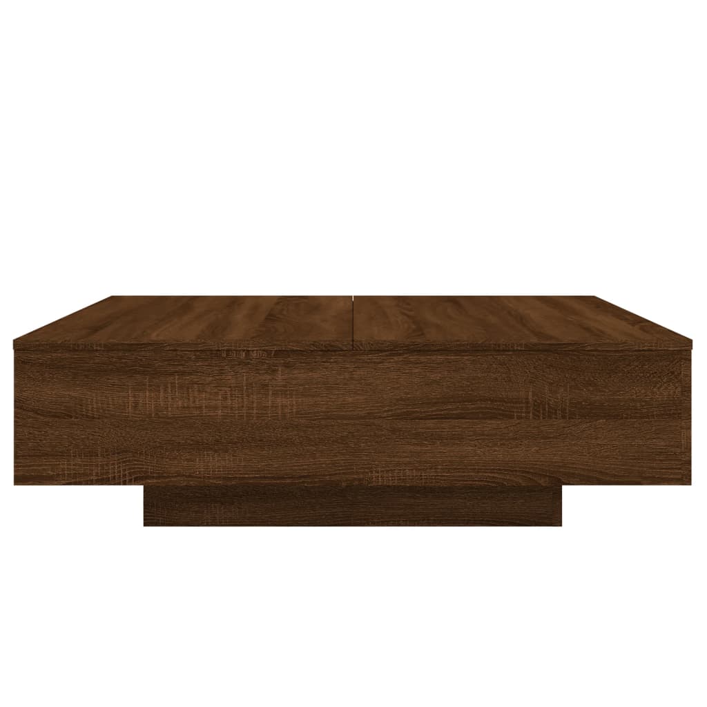 vidaXL Mesa de centro madera de ingeniería roble marrón 100x100x31 cm