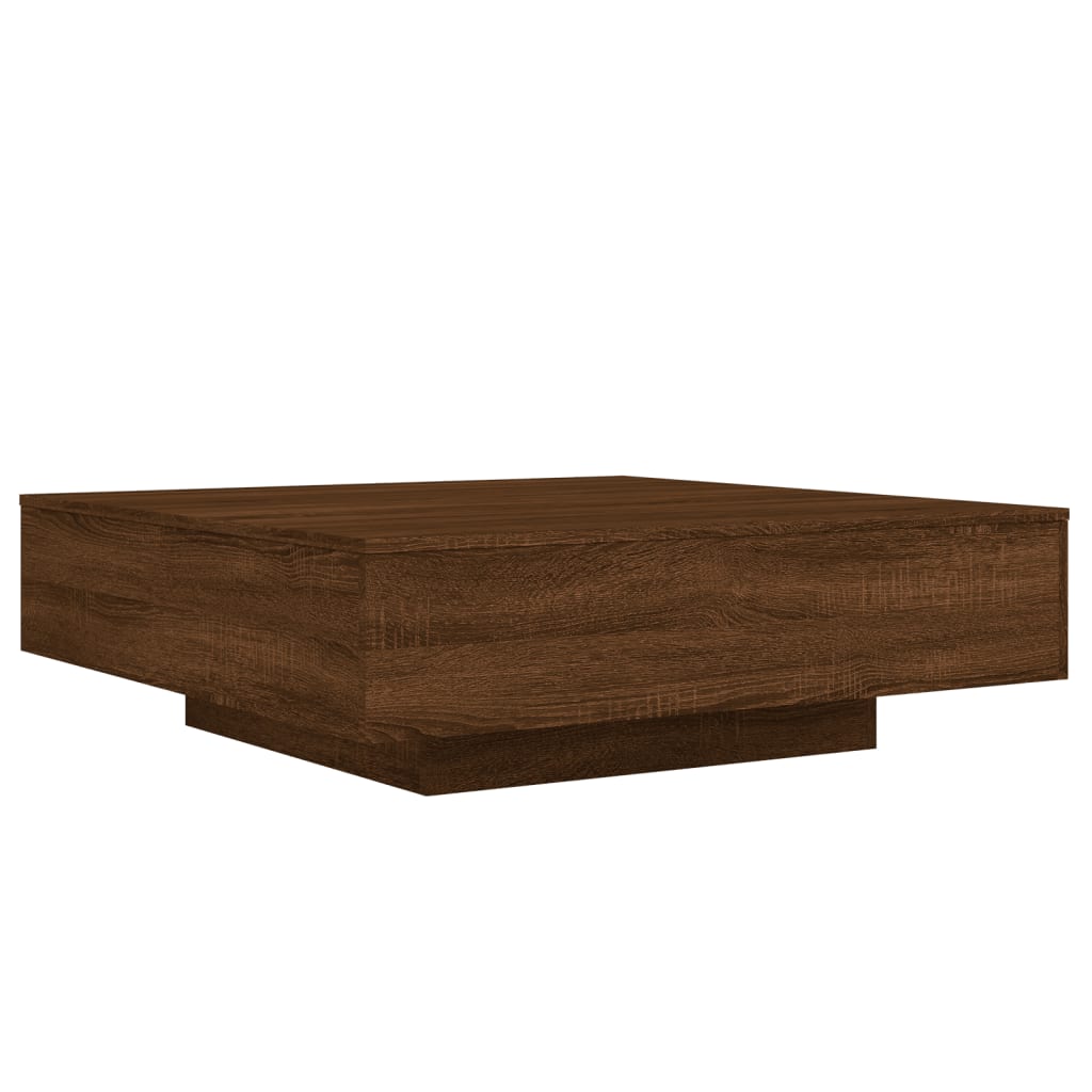 vidaXL Mesa de centro madera de ingeniería roble marrón 100x100x31 cm