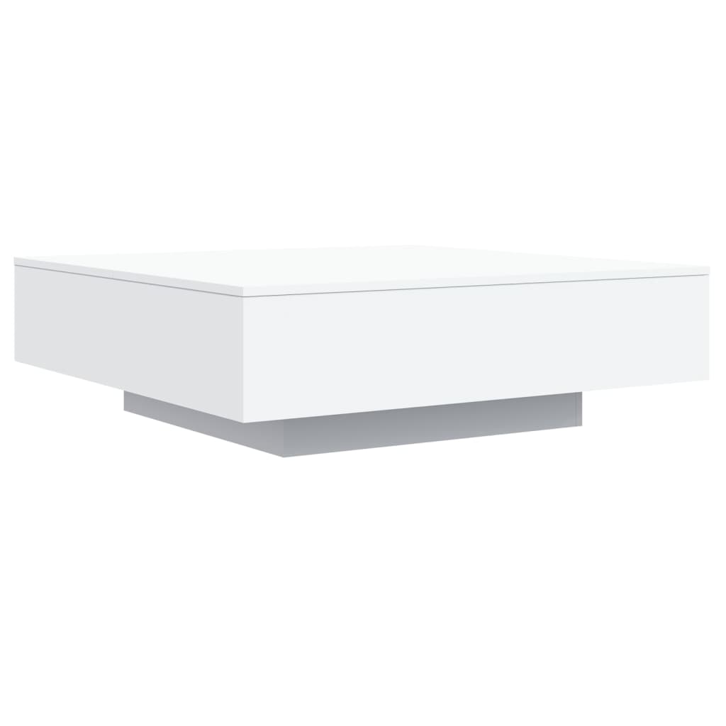 vidaXL Mesa de centro con luces LED blanco 100x100x31 cm