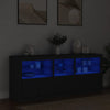 vidaXL Aparador con luces LED negro 162x37x67 cm