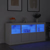 vidaXL Aparador con luces LED blanco 142,5x37x67 cm