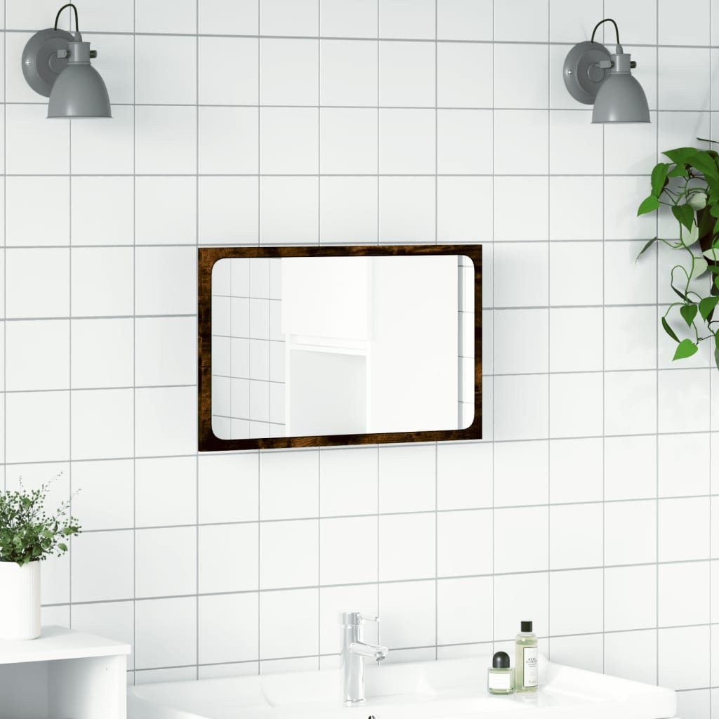 vidaXL Espejo de baño LED madera ingeniería roble Sonoma 60x8,5x38 cm