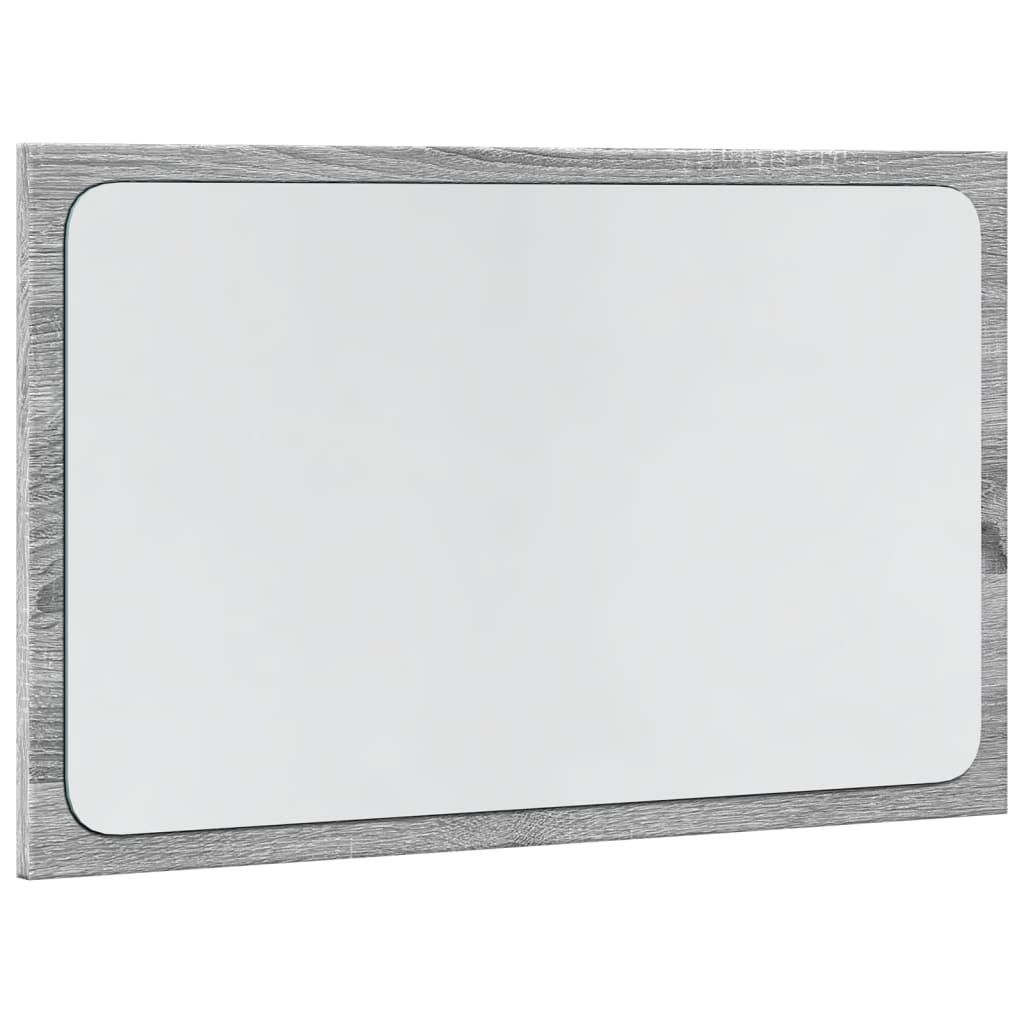 vidaXL Espejo de baño LED madera ingeniería gris Sonoma 60x8,5x38 cm