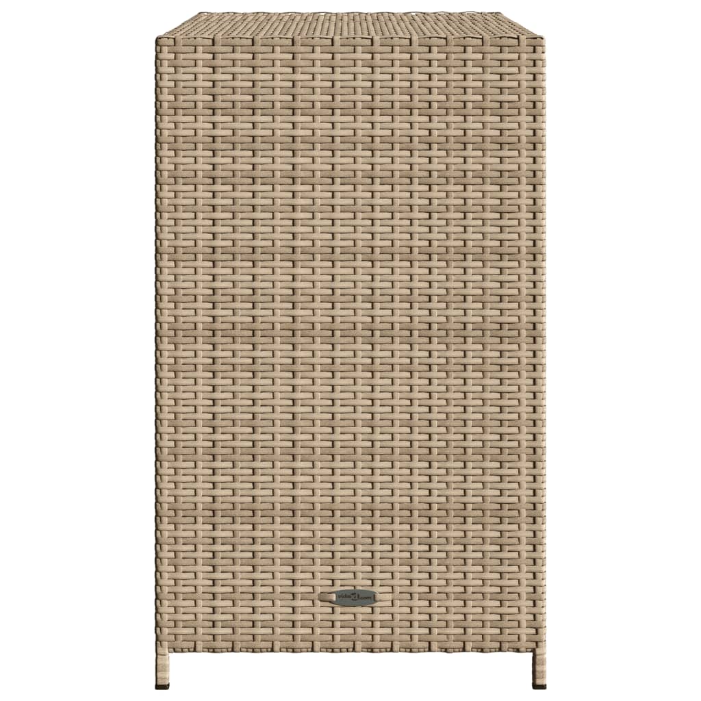 vidaXL Armario de almacenaje de jardín ratán PE beige 83x45x76 cm