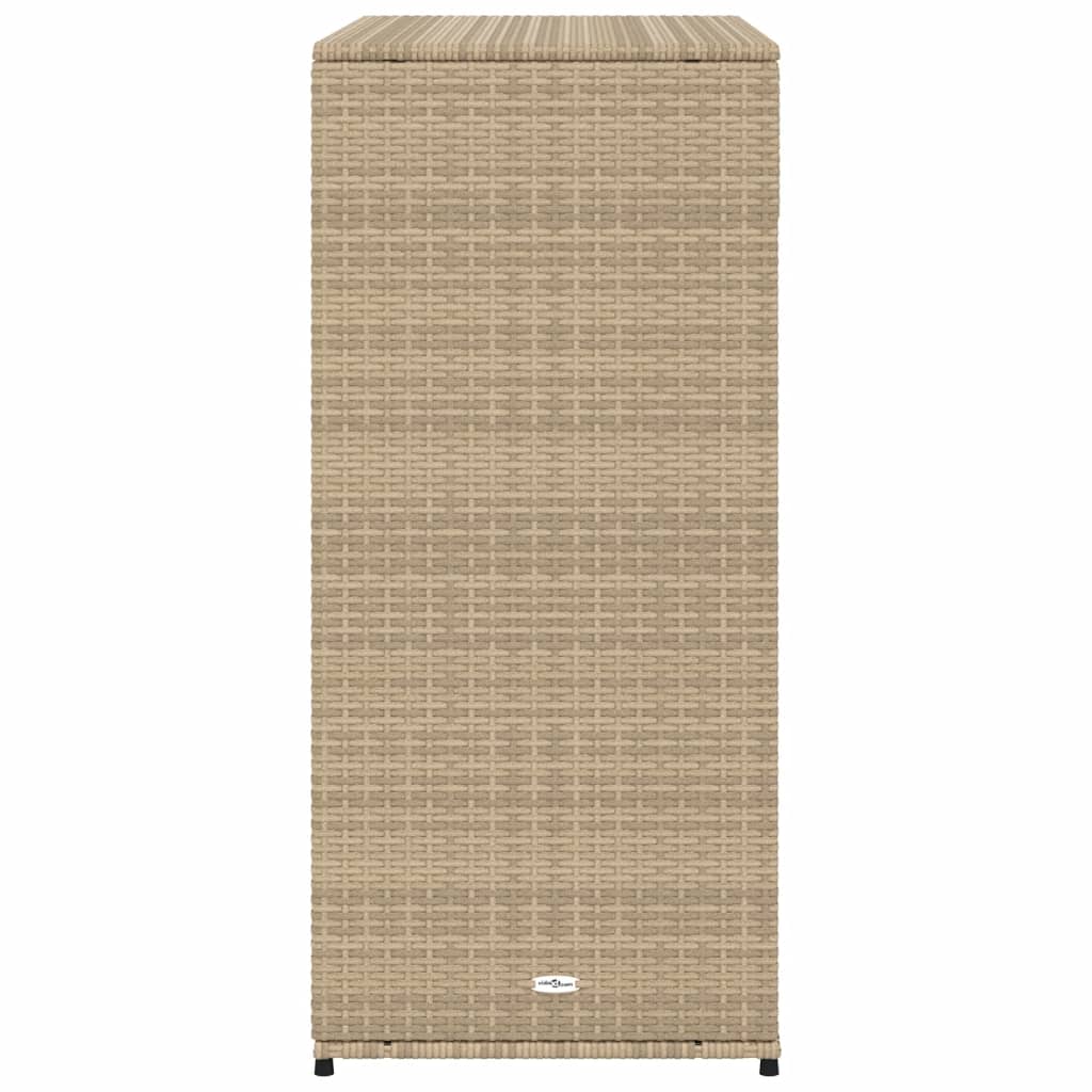 vidaXL Armario de almacenaje de jardín ratán PE beige 105x55x113 cm