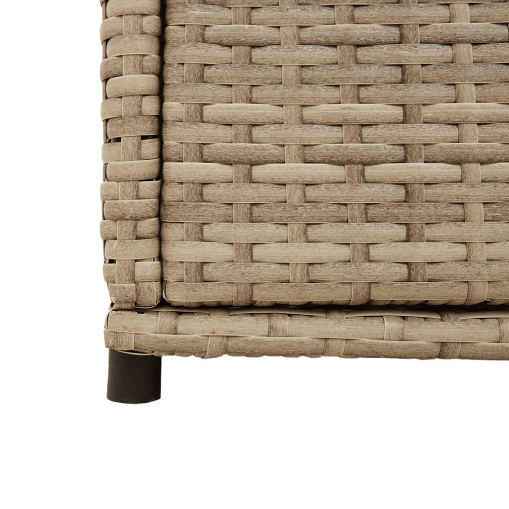 vidaXL Armario de almacenaje de jardín ratán PE beige 105x55x113 cm