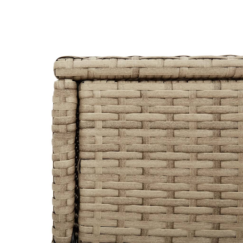 vidaXL Armario de almacenaje de jardín ratán PE beige 105x55x113 cm