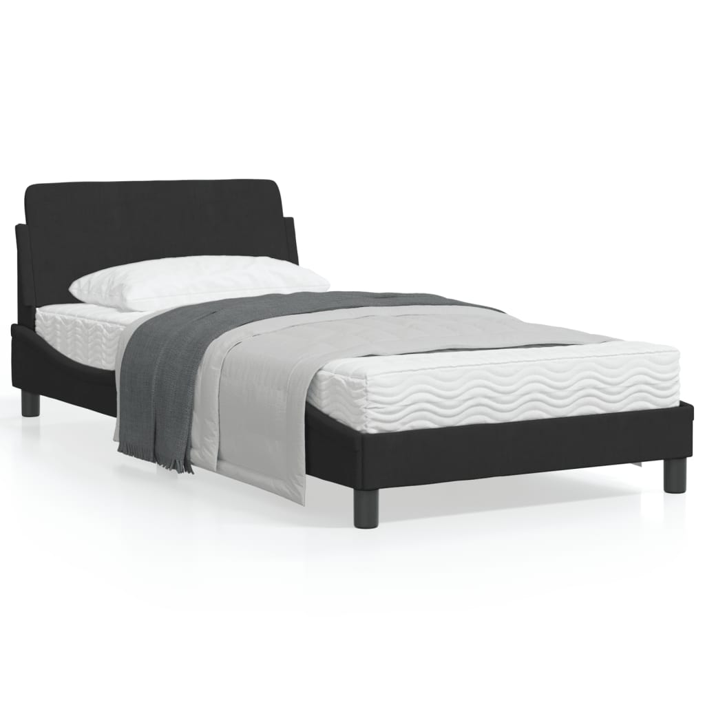 vidaXL Estructura de cama sin colchón terciopelo negro 100x200 cm