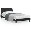 vidaXL Cama sin colchón cuero sintético negro blanco 100x200 cm