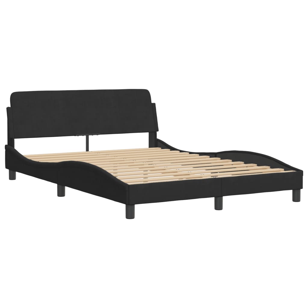 vidaXL Estructura de cama sin colchón terciopelo negro 120x200 cm