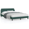 vidaXL Estructura cama sin colchón terciopelo verde oscuro 120x200 cm