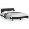 vidaXL Cama sin colchón cuero sintético negro blanco 120x200 cm