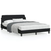 vidaXL Cama sin colchón tela negro 140x190 cm