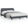 vidaXL Estructura de cama sin colchón terciopelo gris oscuro 140x190cm