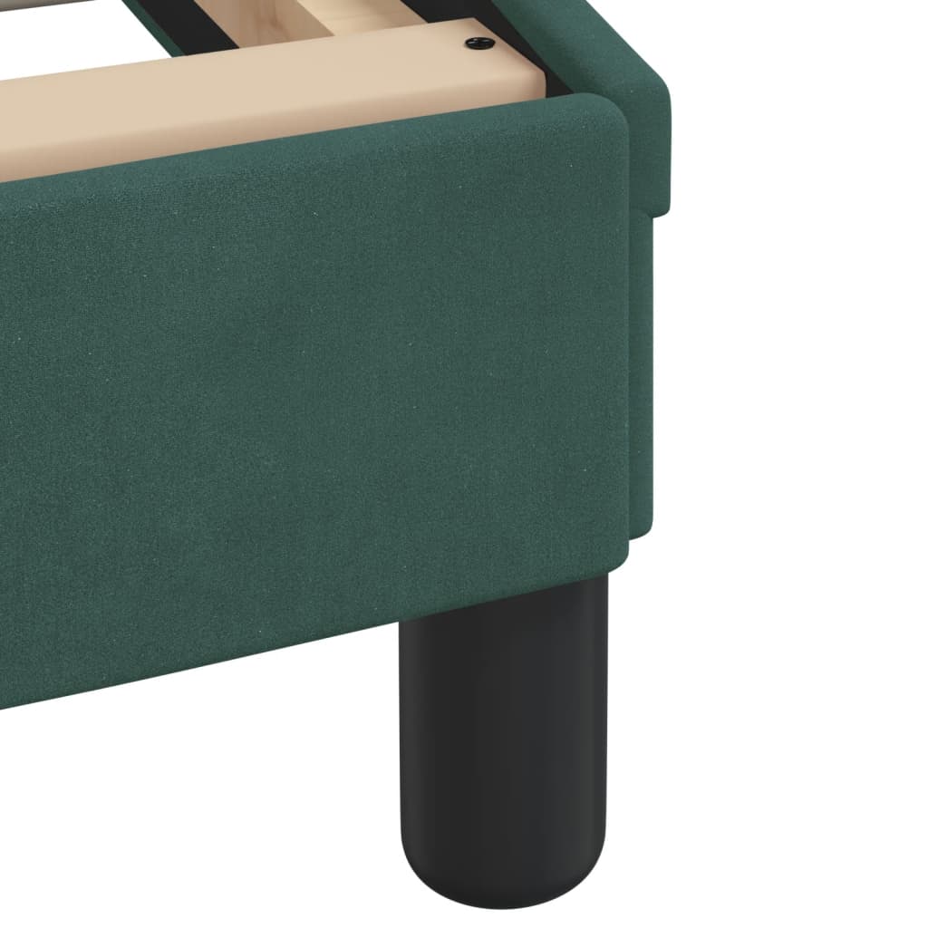 vidaXL Estructura cama sin colchón terciopelo verde oscuro 140x190 cm