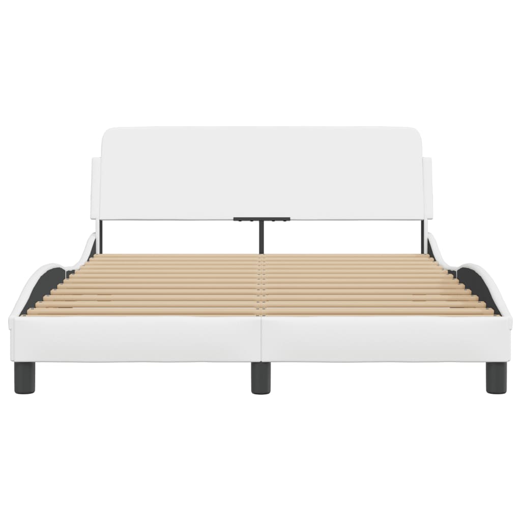 vidaXL Estructura de cama sin colchón cuero sintético negro 140x190 cm