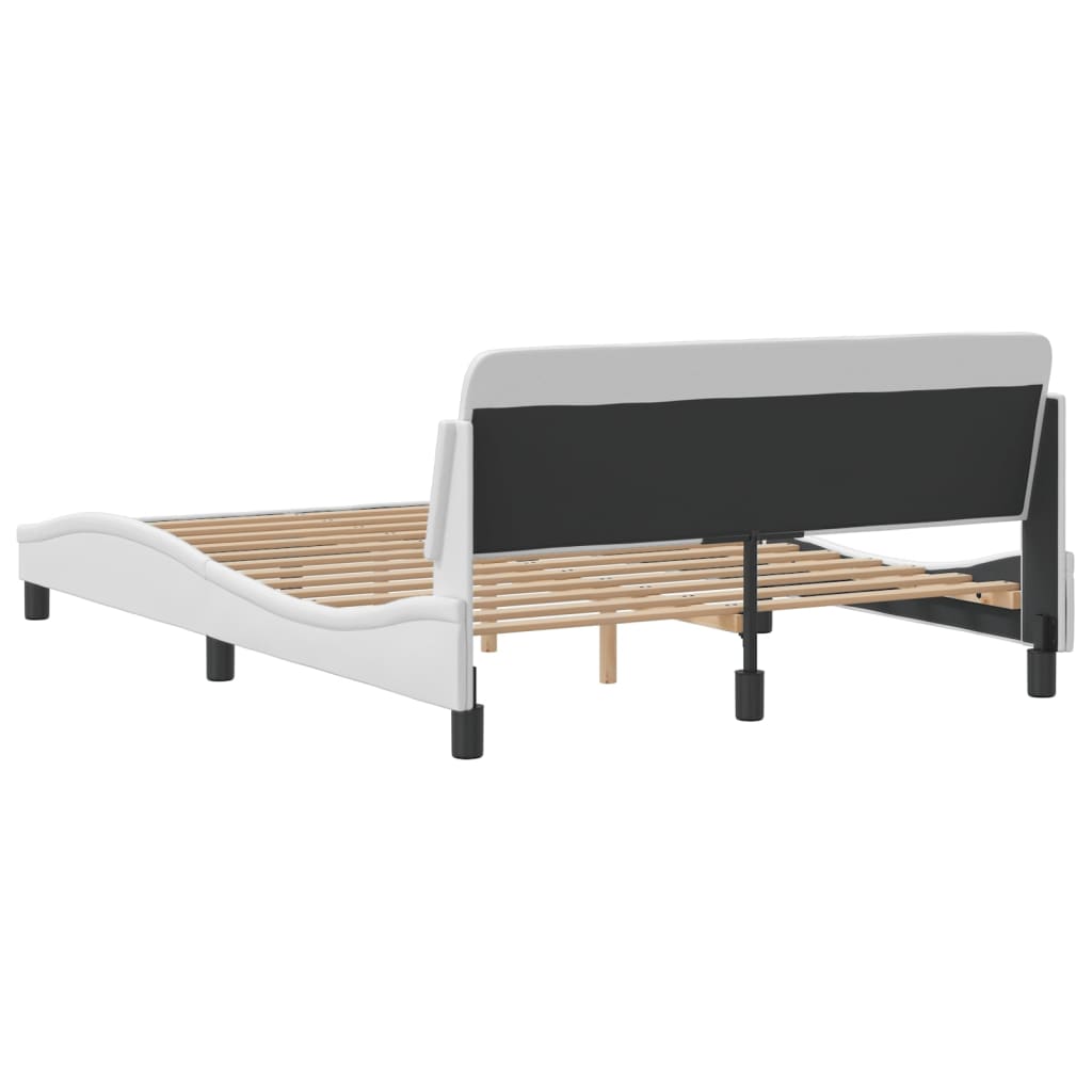 vidaXL Estructura de cama sin colchón cuero sintético negro 140x190 cm