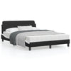 vidaXL Cama sin colchón cuero sintético negro blanco 140x190 cm