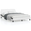 vidaXL Cama sin colchón cuero sintético blanco negro 140x190 cm