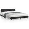 vidaXL Cama sin colchón cuero sintético negro blanco 160x200 cm