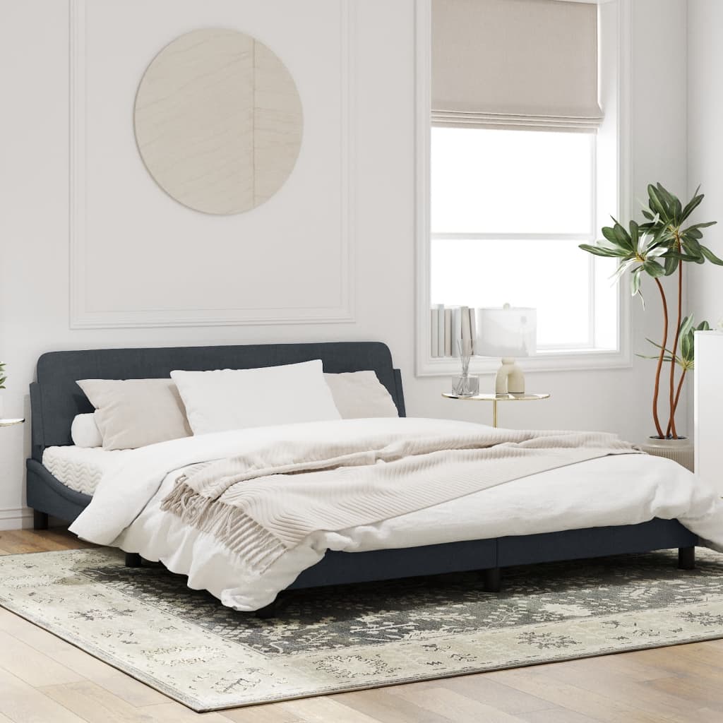 vidaXL Estructura de cama sin colchón terciopelo gris oscuro 180x200cm