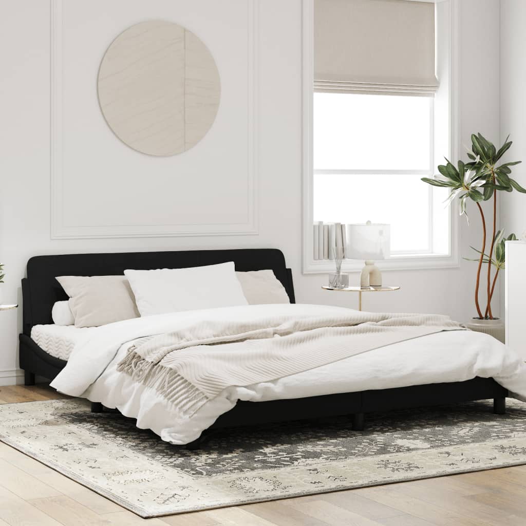 vidaXL Estructura de cama sin colchón terciopelo negro 180x200 cm