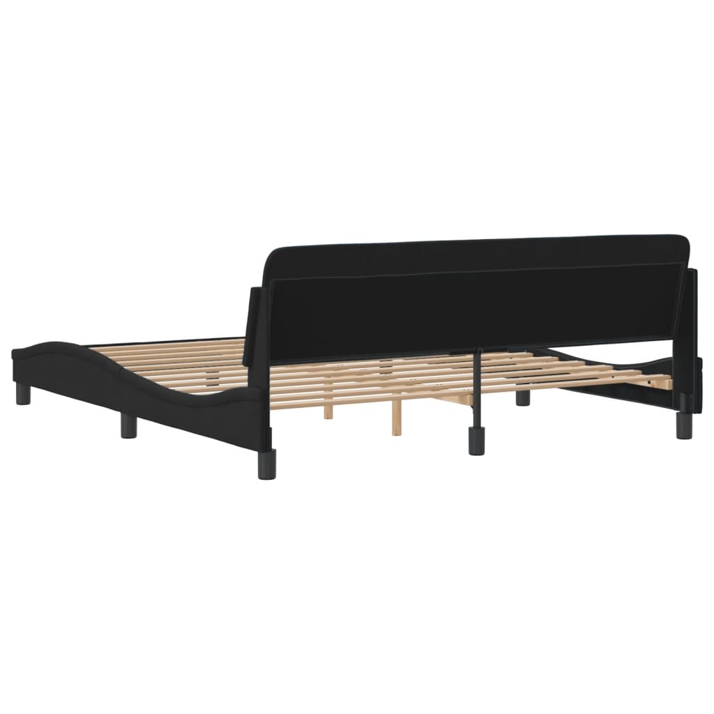 vidaXL Estructura de cama sin colchón terciopelo negro 180x200 cm