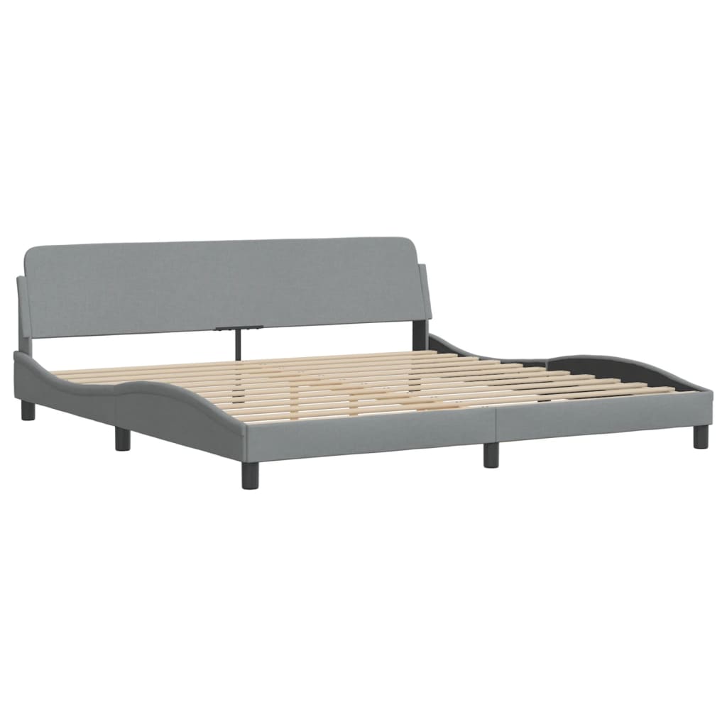 vidaXL Cama sin colchón tela gris claro 200x200 cm