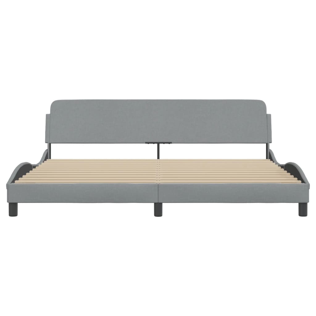 vidaXL Cama sin colchón tela gris claro 200x200 cm