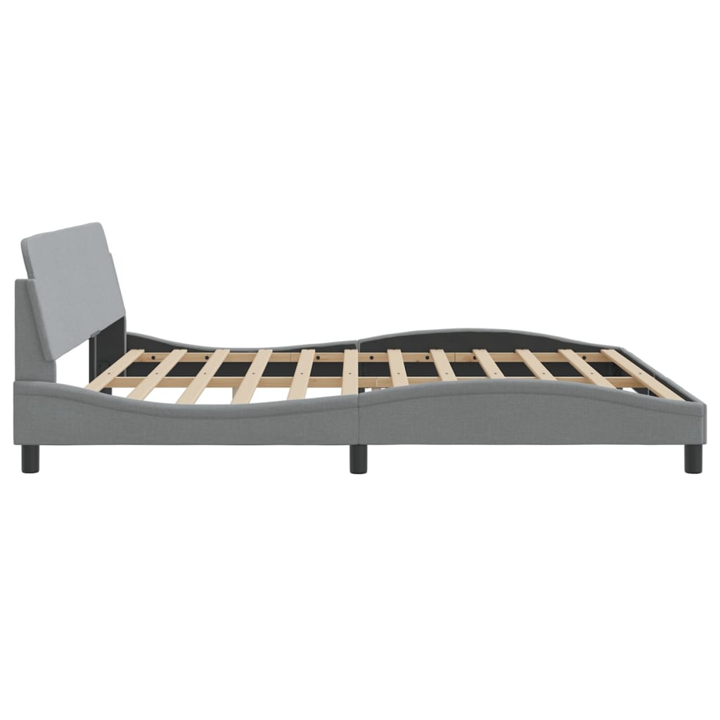 vidaXL Cama sin colchón tela gris claro 200x200 cm