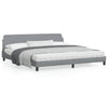 vidaXL Estructura de cama con cabecero de tela gris claro 200x200 cm