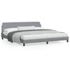 vidaXL Cama sin colchón tela gris claro 200x200 cm