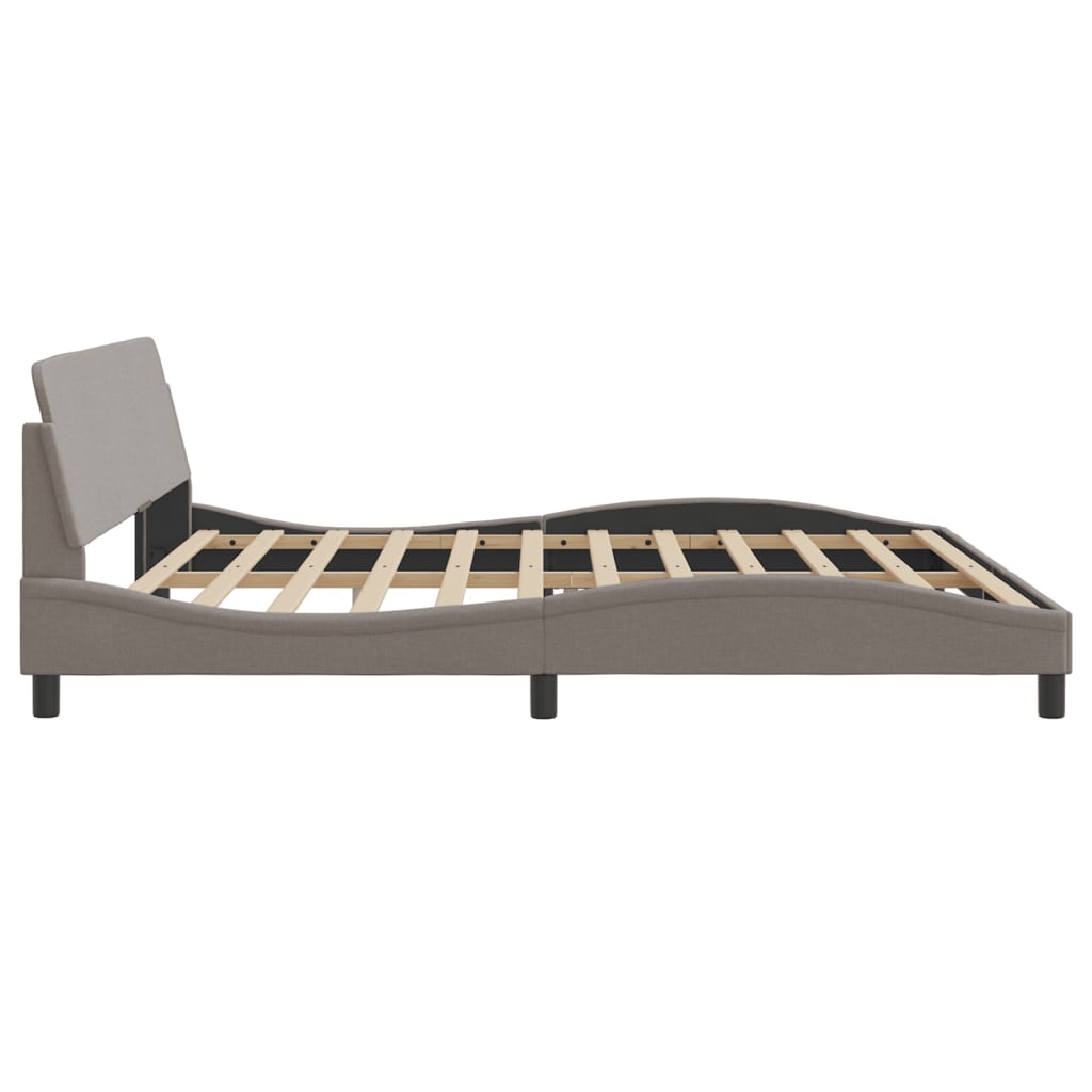 vidaXL Cama sin colchón tela marrón oscuro 200x200 cm