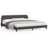 vidaXL Cama sin colchón tela marrón oscuro 200x200 cm