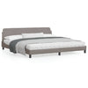 vidaXL Estructura de cama con cabecero de tela gris taupe 200x200 cm