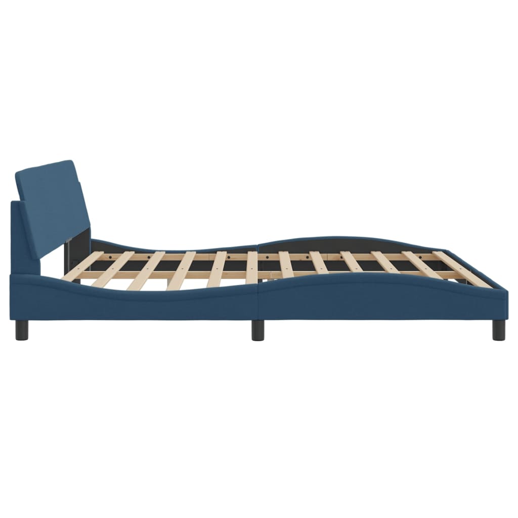 vidaXL Cama sin colchón tela azul 200x200 cm