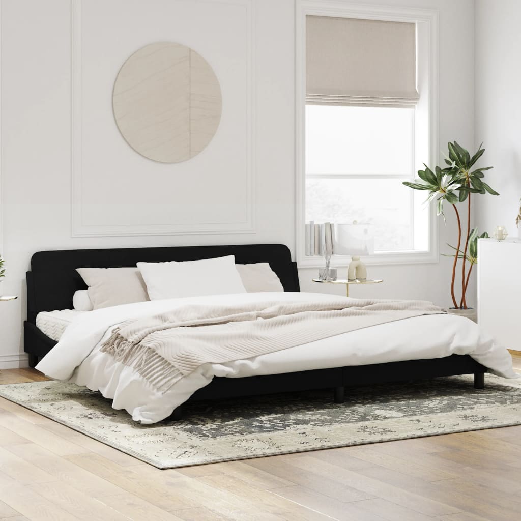 vidaXL Estructura cama sin colchón terciopelo negro 200x200 cm