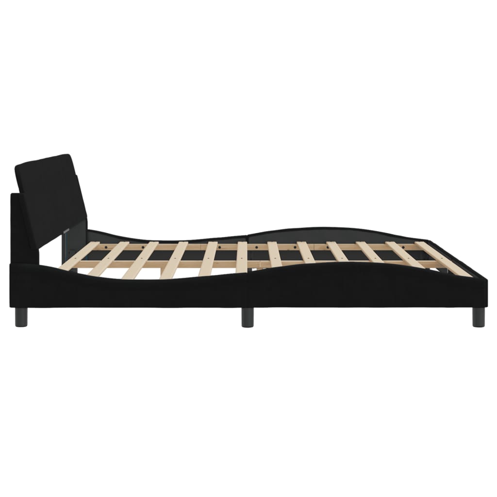 vidaXL Estructura cama sin colchón terciopelo negro 200x200 cm