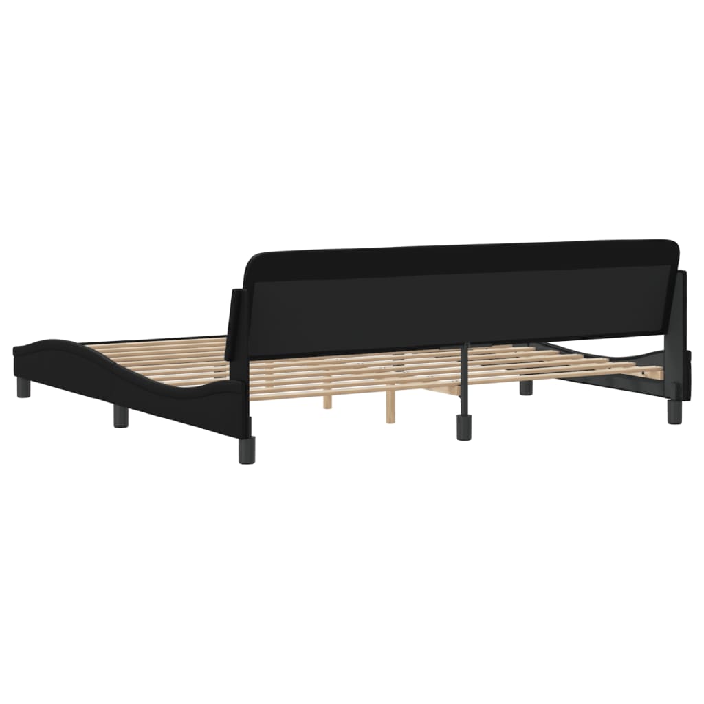 vidaXL Estructura de cama sin colchón cuero sintético negro 200x200 cm