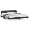 vidaXL Cama sin colchón cuero sintético negro blanco 200x200 cm