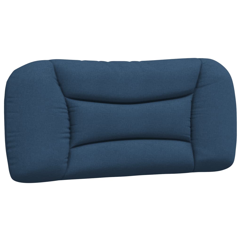 vidaXL Cabecero de cama acolchado tela azul 90 cm