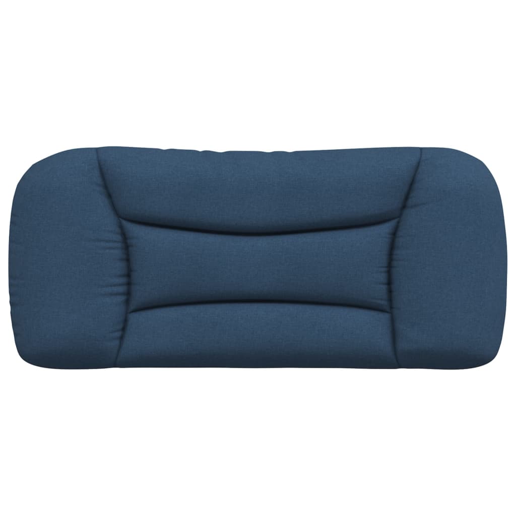 vidaXL Cabecero de cama acolchado tela azul 90 cm