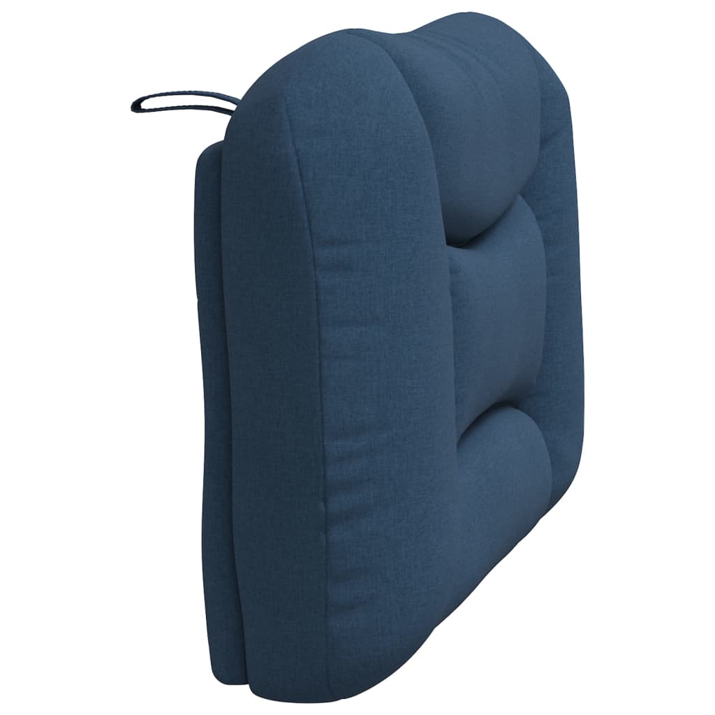 vidaXL Cabecero de cama acolchado tela azul 90 cm